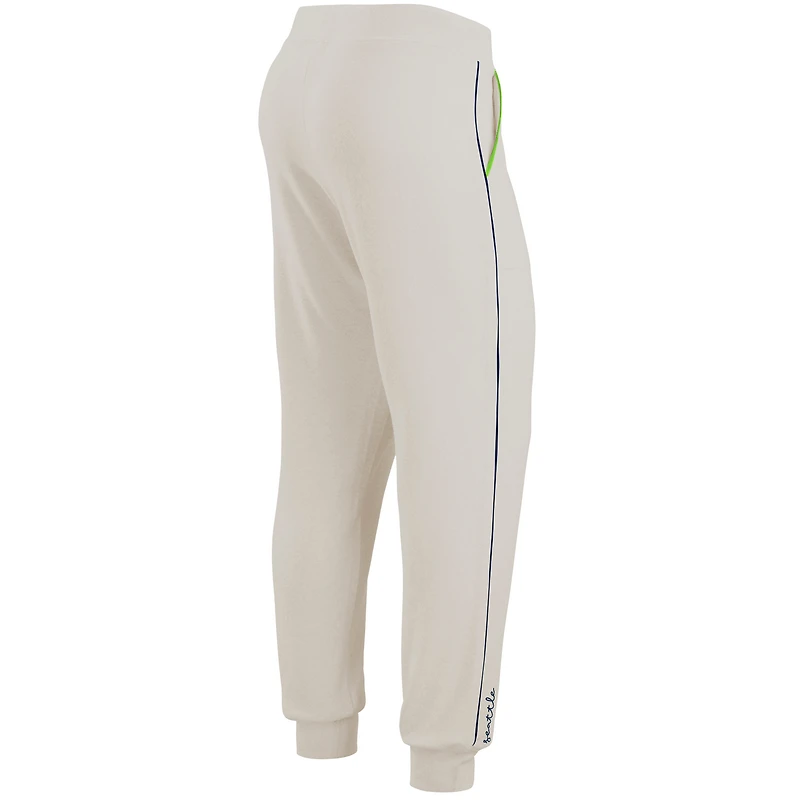 WEAR par Erin Andrews crème Seattle Seahawks Tri-Blend Raglan Pullover Sweatshirt & Pants - Ensemble de salon