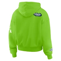 Sweat à capuche zippé grande taille vert fluo pour femme WEAR by Erin Andrews des Seattle Seahawks
