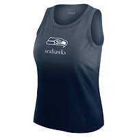 Women's WEAR by Erin Andrews x Gracie Hunt Navy Seattle Seahawks Ombre Tank Top