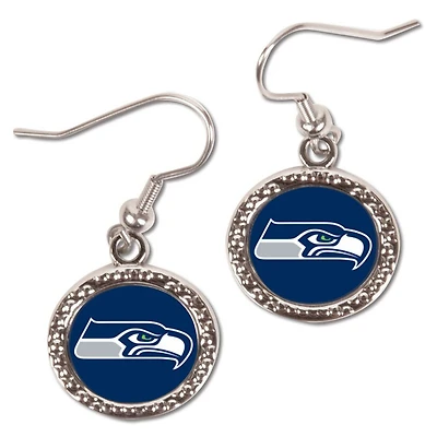 Boucles d'oreilles pendantes rondes WinCraft Seattle Seahawks pour femmes