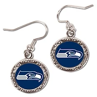 Boucles d'oreilles pendantes rondes WinCraft Seattle Seahawks pour femmes