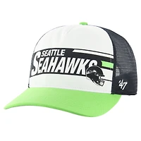 Youth '47  White/Neon Green Seattle Seahawks Trucker Adjustable Hat