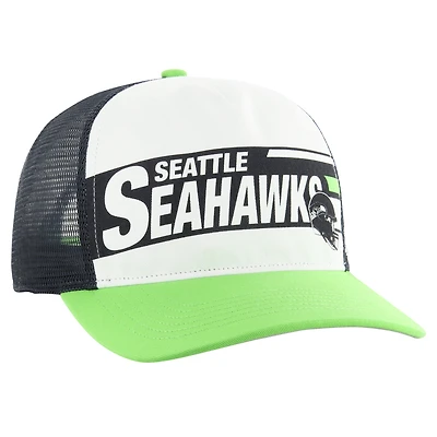 Youth '47  White/Neon Green Seattle Seahawks Trucker Adjustable Hat