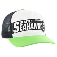 Youth '47  White/Neon Green Seattle Seahawks Trucker Adjustable Hat
