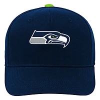 Casquette ajustable pré-courbée de l'équipe des Seattle Seahawks de la marine pour jeunes