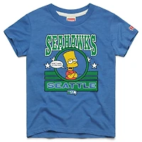 Youth Homage x The Simpsons Royal Seattle Seahawks Tri-Blend T-Shirt
