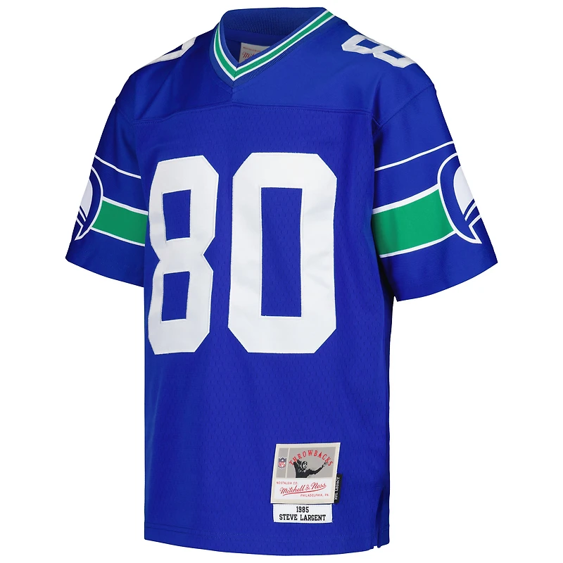Maillot Mitchell & Ness Steve Largent Royal Seattle Seahawks 1985 pour joueur retraité