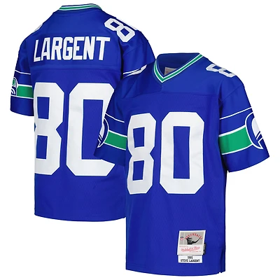 Maillot Mitchell & Ness Steve Largent Royal Seattle Seahawks 1985 pour joueur retraité