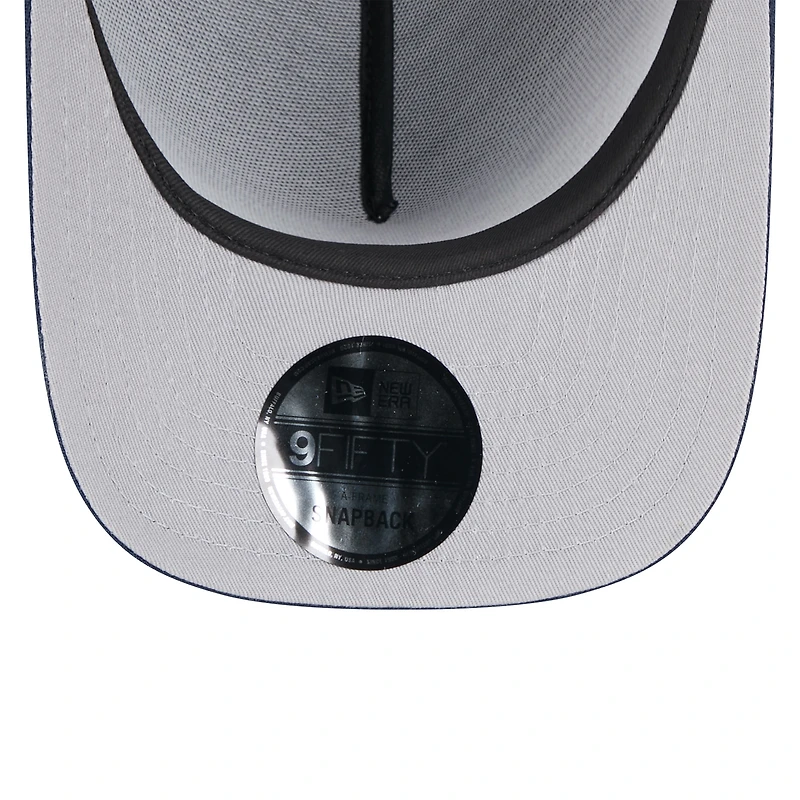 Youth New Era  Black/College Navy Seattle Seahawks 2025 NFL Draft A-Frame 9FIFTY Snapback Hat