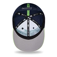 Youth New Era  College Navy/Neon Green Seattle Seahawks 2026 NFL Draft Pre-Curved 9FIFTY Snapback Hat