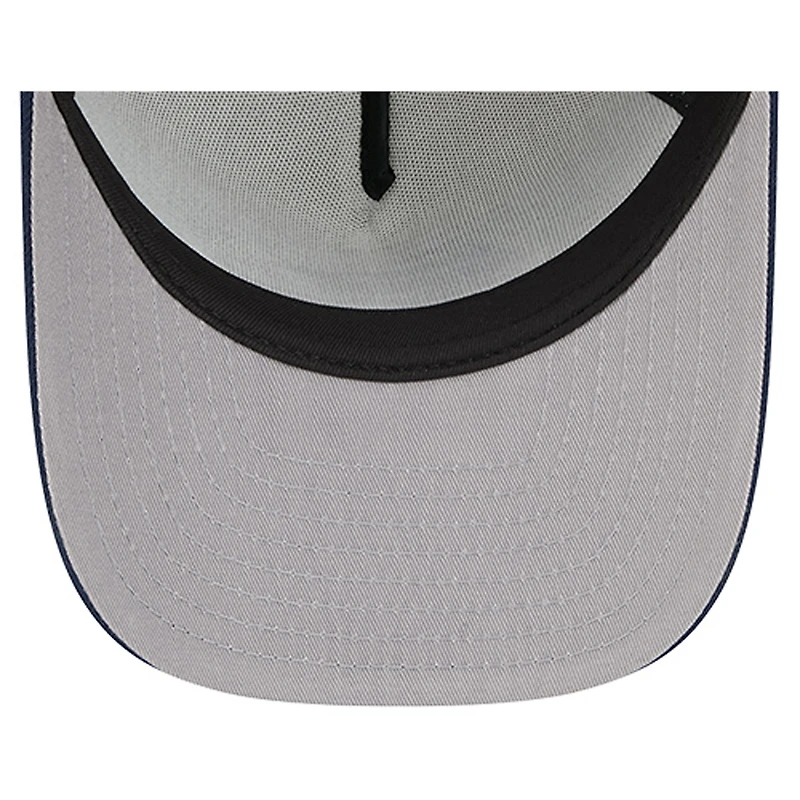 Youth New Era Cream/College Navy Seattle Seahawks Banner 9FIFTY A-Frame Adjustable Trucker Hat