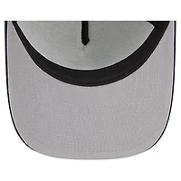 Youth New Era Cream/College Navy Seattle Seahawks Banner 9FIFTY A-Frame Adjustable Trucker Hat