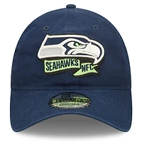 Youth New Era Navy Seattle Seahawks 2022 Sideline - 9TWENTY Adjustable Hat