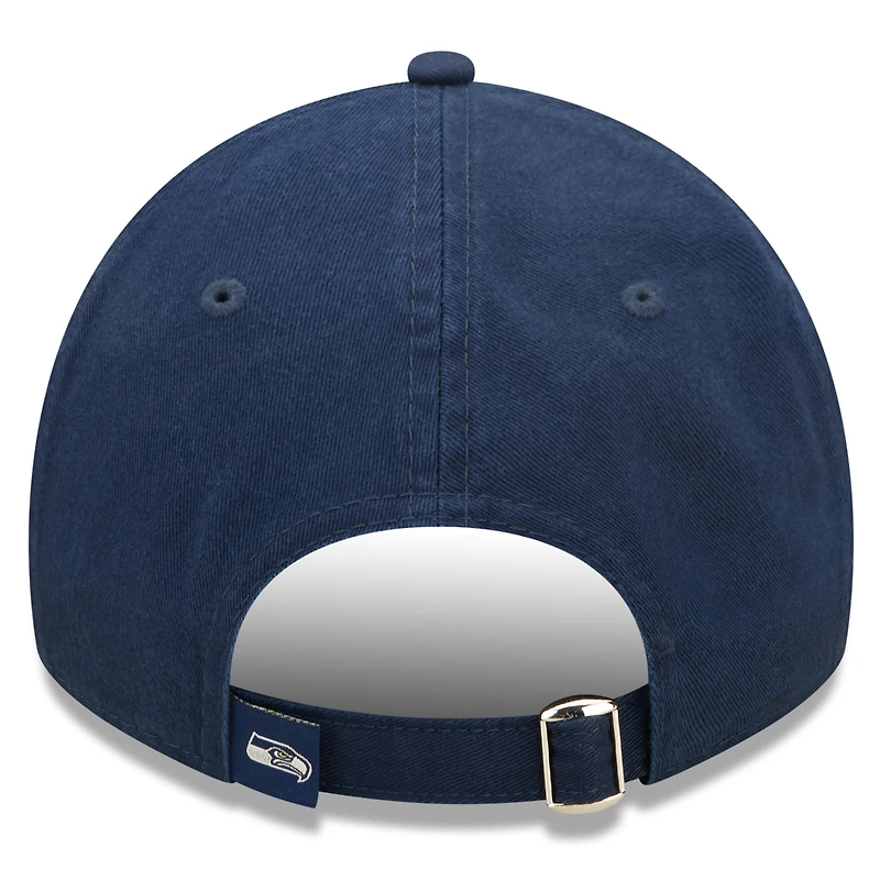 Youth New Era Navy Seattle Seahawks 2022 Sideline - 9TWENTY Adjustable Hat