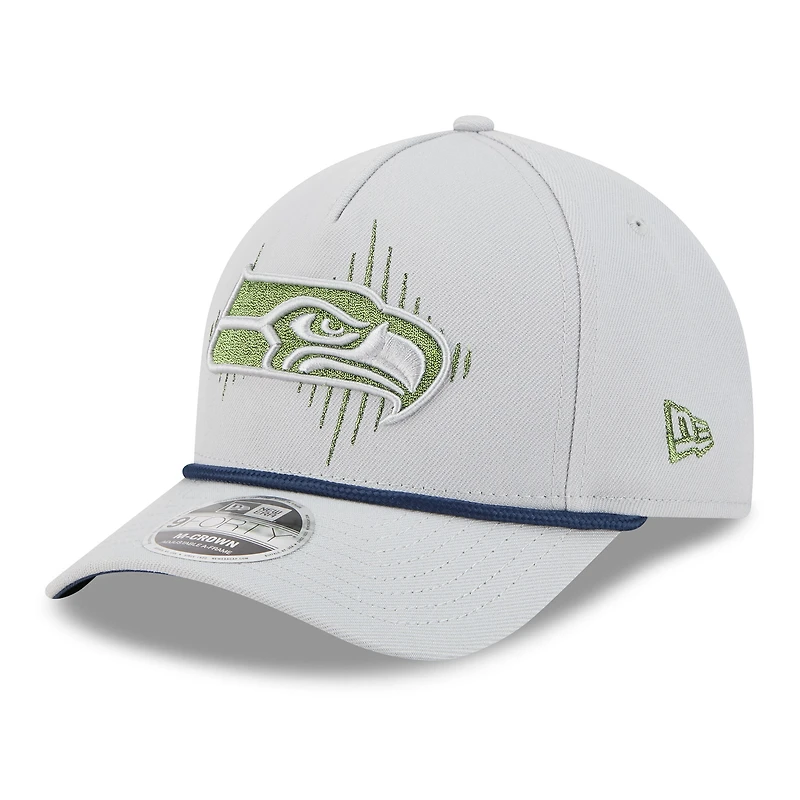 Youth New Era  Wolf Gray Seattle Seahawks 2025 Rivalries Collection 9FORTY A-Frame Adjustable Hat