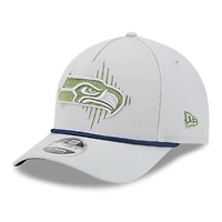 Youth New Era  Wolf Gray Seattle Seahawks 2025 Rivalries Collection 9FORTY A-Frame Adjustable Hat