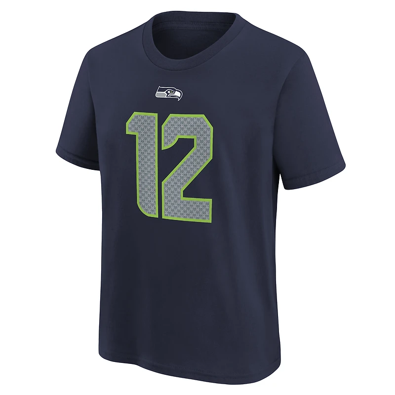 Youth Nike 12 Fan College Navy Seattle Seahawks Name & Number T-Shirt
