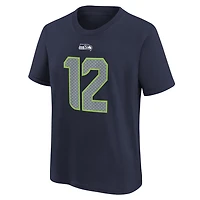 Youth Nike 12 Fan College Navy Seattle Seahawks Name & Number T-Shirt