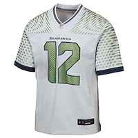 Maillot Nike 12s Wolf Grey Seattle Seahawks 2025 Rivalries Collection Game pour jeunes