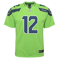 Maillot Nike 12e Fan pour jeune, vert fluo, des Seattle Seahawks