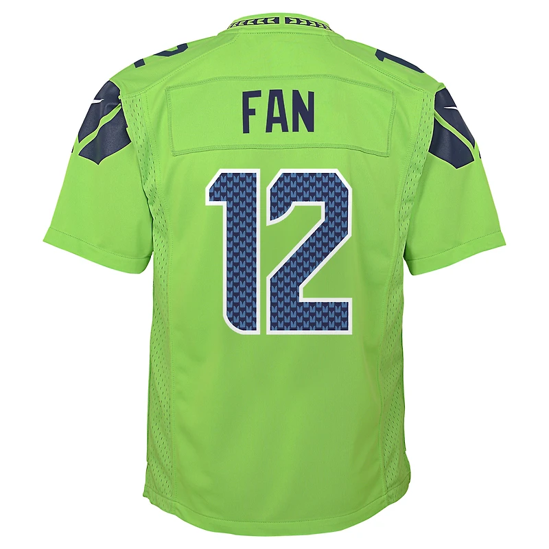 Maillot Nike 12e Fan pour jeune, vert fluo, des Seattle Seahawks