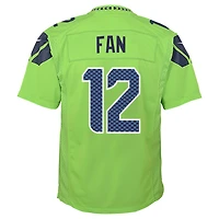 Youth Nike 12th Fan Neon Green Seattle Seahawks Game Jersey