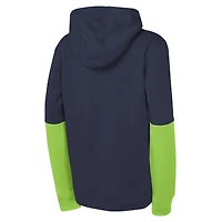 Youth Nike College Navy Seattle Seahawks Club Pullover Hoodie