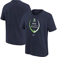 Nike College Navy Seattle Seahawks Icon Football pour jeune - T-shirt