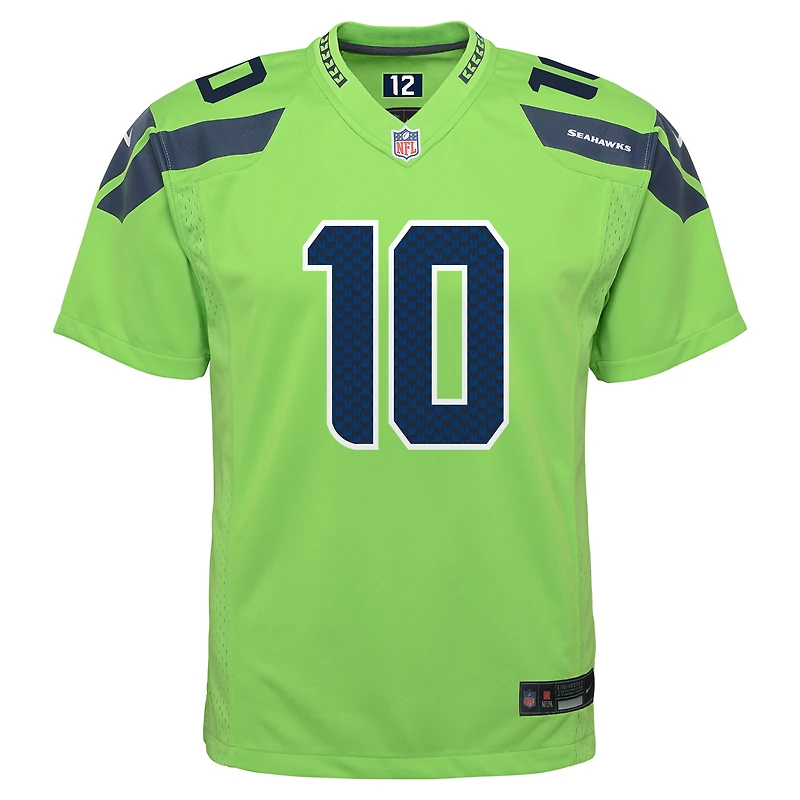 Maillot de match Nike Cooper Kupp vert fluo pour jeune des Seattle Seahawks