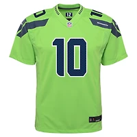 Maillot de match Nike Cooper Kupp vert fluo pour jeune des Seattle Seahawks