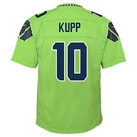 Maillot de match Nike Cooper Kupp vert fluo pour jeune des Seattle Seahawks
