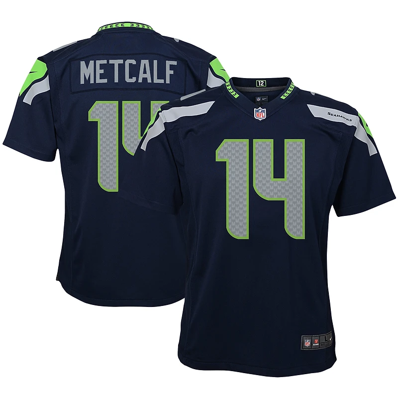 Jeu Nike DK Metcalf College Navy Seattle Seahawks pour jeunes - Maillot