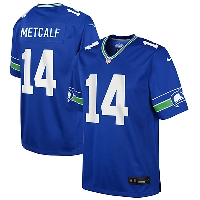 Maillot de match Nike DK Metcalf Royal Seattle Seahawks pour jeune