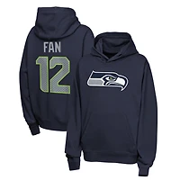 Sweat à capuche en polaire Nike Fan 12 College Navy Seattle Seahawks pour enfant