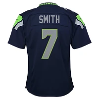 Maillot de match Nike Geno Smith bleu marine pour jeunes des Seahawks Seattle