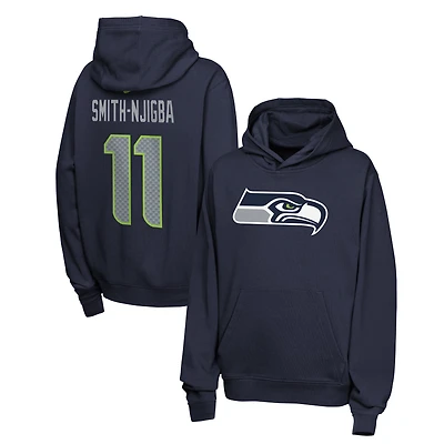 Youth Nike Jaxon Smith-Njigba College Navy Seattle Seahawks Name & Number Club Fleece Hoodie