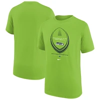 Youth Nike  Neon Green Seattle Seahawks Icon Legend Dri-FIT T-Shirt