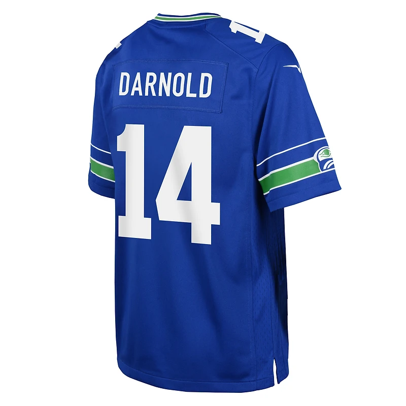 Youth Nike Sam Darnold Royal Seattle Seahawks Game Jersey