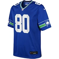 Maillot de match joueur retraité suppléant Nike Steve Largent Royal Seattle Seahawks pour jeune