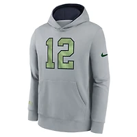 Youth Nike Wolf Gray Seattle Seahawks 2025 Rivalries Collection Club Hoodie