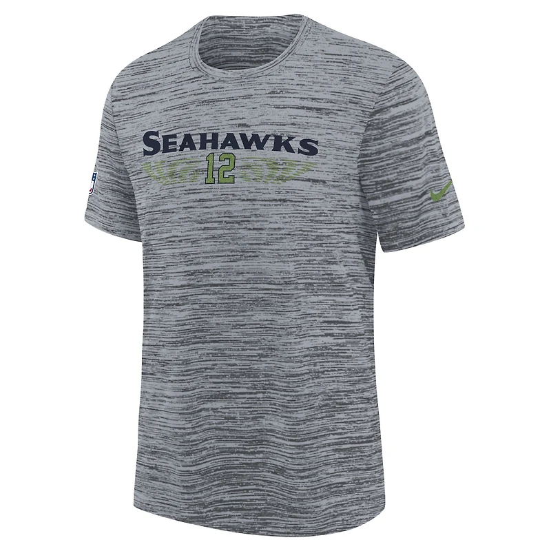 T-shirt Nike Wolf Grey Seattle Seahawks 2025 Rivalries Collection Sideline Velocity Dri-FIT pour jeune