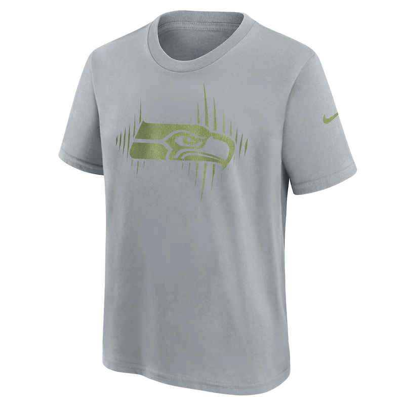 Youth Nike  Wolf Gray Seattle Seahawks 2025 Rivalries Collection T-Shirt