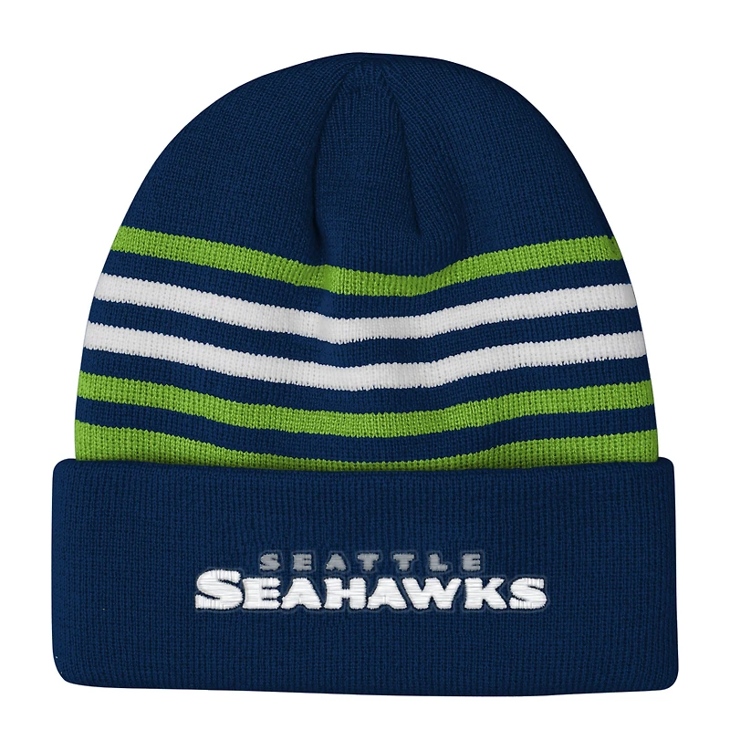 Youth Outerstuff  College Navy Seattle Seahawks Essentials Cuffed Knit Hat
