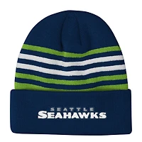 Youth Outerstuff  College Navy Seattle Seahawks Essentials Cuffed Knit Hat