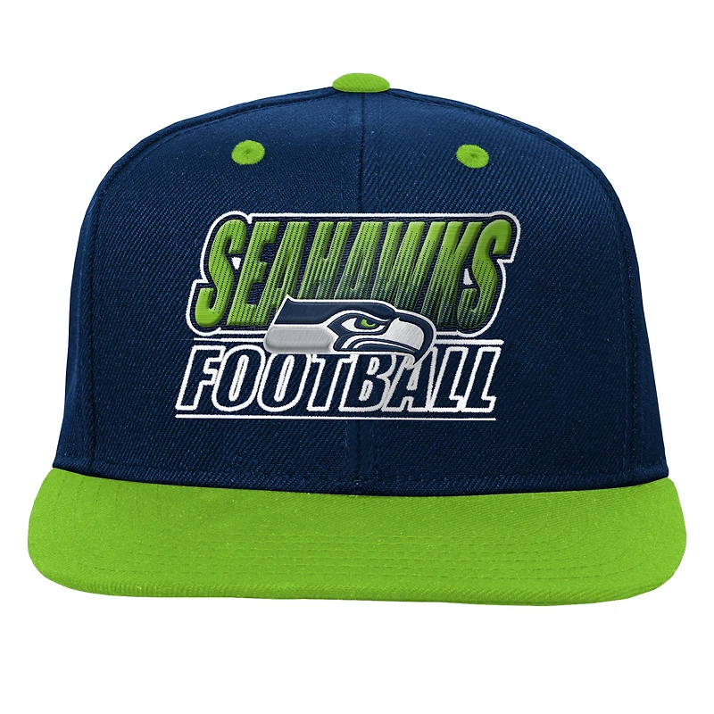 Youth Outerstuff College Navy Seattle Seahawks Team Gradient Deadstock Snapback Hat