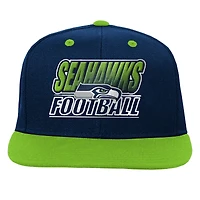 Youth Outerstuff College Navy Seattle Seahawks Team Gradient Deadstock Snapback Hat