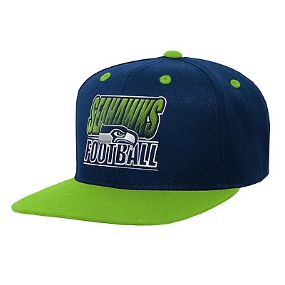Youth Outerstuff College Navy Seattle Seahawks Team Gradient Deadstock Snapback Hat