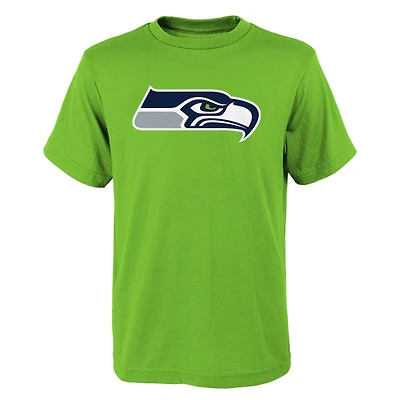 Youth Outerstuff Neon Green Seattle Seahawks Primary Logo T-Shirt