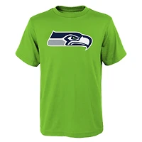 Youth Outerstuff Neon Green Seattle Seahawks Primary Logo T-Shirt
