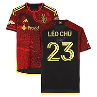 Léo Chú Seattle Sounders FC Autographed Match-Used #23 Red adidas Jersey from the 2024 MLS Season - Size M